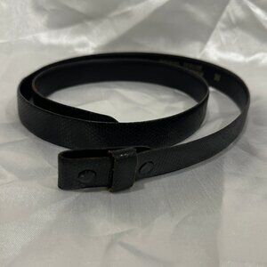 One Size Vintage Brooks Brothers Genuine Snake Skin Black Leather Belt 7/8"x41"